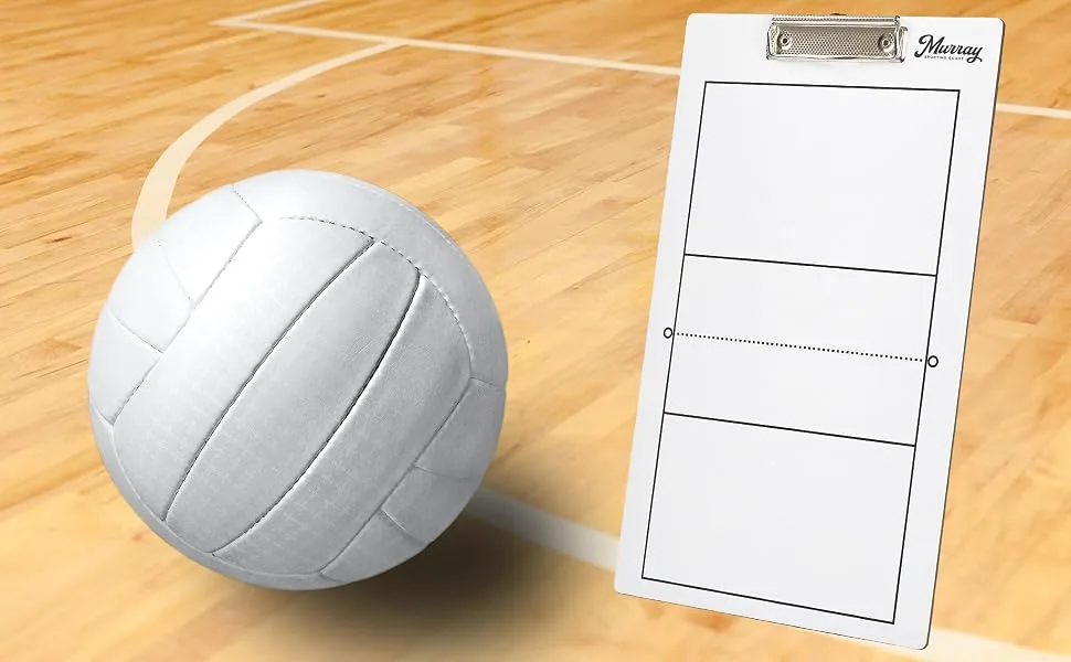 Murray Sporting Goods Dry Erase Double-Sided Volleyball Coaches Clipboard - Murray Sporting Goods Volleyball Dry Erase Coaches Clipboard - Volleyball Coaching Accessories