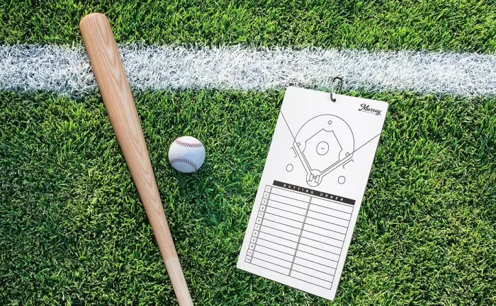 Murray Sporting Goods Dry Erase Baseball Coaches Clipboard - White Baseball Coach Lineup Board | Perfect Coaches Gift for Baseball & Softball Coaches - Murray Sporting Goods Baseball Dry Erase Coaches Clipboard - Baseball Lineup Roster Board