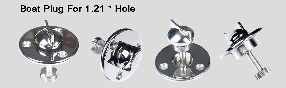 MX Garboard Drain Plug,Stainless Steel Marine Boat Plug Fits 1.21" Hole W/Screws - product information 1