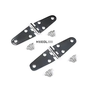 Mxeol Boat Stamped Strap Hinge Stainless Steel Marine Deck Strap Door Hinges 5.8" x 1.5" Pair - strap hinge