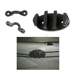 Mxeol Kayak Zig Zag Cleats for Canoe Gripper Rope Cleats for Boats Black Nylon Black, 2 Packs - zig zag cleats