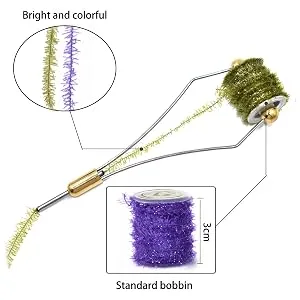 15 Spools Multi Colors Tinsel Chenille Line Crystal Flash Line Total 150M Fly Fishing Tying Material for Nymphal Bugs Scud 15 Spools-10M/Spool - WUGONGSHA