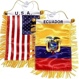Ecuador Flag Ecuadorian Pride Automobile Ecuador Mini car Flag Great for ur car or Home - ecuador