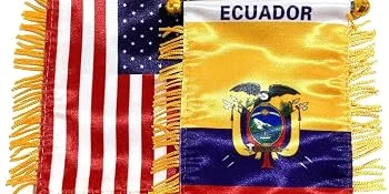 Ecuador Flag Ecuadorian Pride Automobile Ecuador Mini car Flag Great for ur car or Home - ecuador