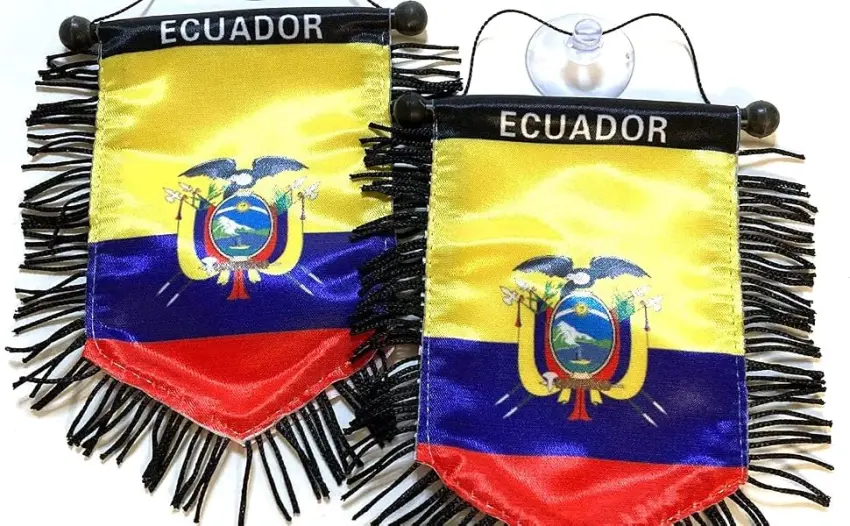 Ecuador Flag Ecuadorian Pride Automobile Ecuador Mini car Flag Great for ur car or Home - ecuador flags Ecuadorian