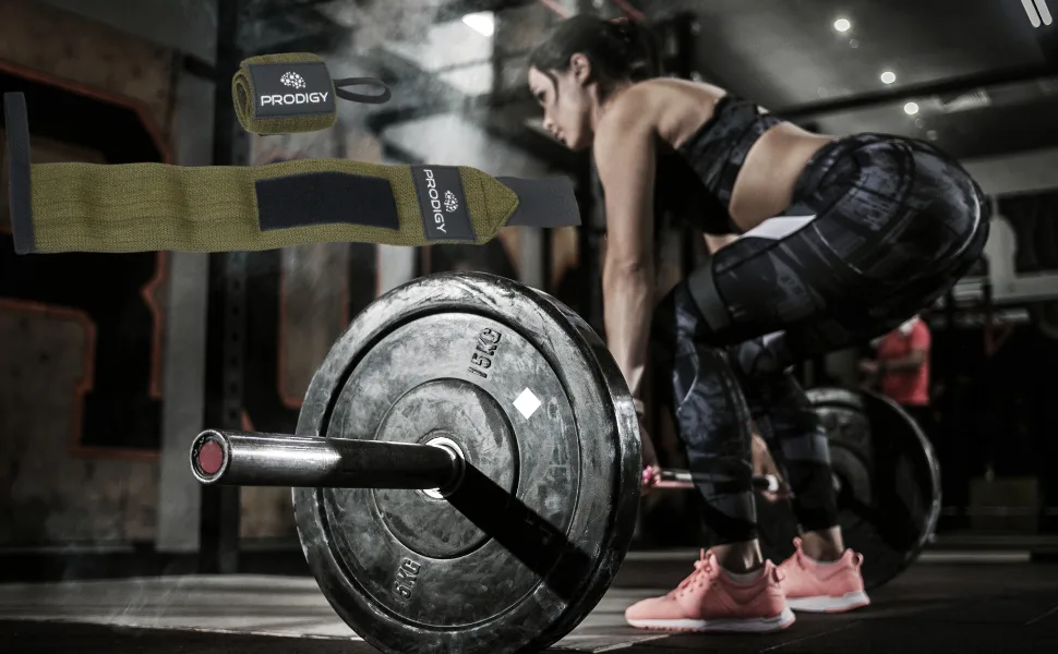 Premium Weightlifting Wrist Wraps 18" Professional Grade Wrist Support with Heavy Duty Thumb Loop - Top Wraps for Working Out, Strength Training, Bodybuilding. Dark Green - Weightlifting wraps, workout wraps, lifting wraps, fitness wraps, wrist wraps, wrist support