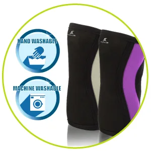 Prosource Fit Knee Sleeves for CrossFit, Squats, Weightlifting, Powerlifting for Joint Compression, Support & Knee Pain Relief Purple-S - weight lifting knee straps, knee sleeves for squats, olympic weightlifting knee wraps
