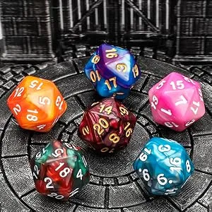 SIRLOMU Set De 4 Dés Polyédriques 28 Pièces - D4 D6 D8 D10 D12 D20 - Noir, Rouge, Vert, Violet - Sacs Velours - DND, MTG, RPG