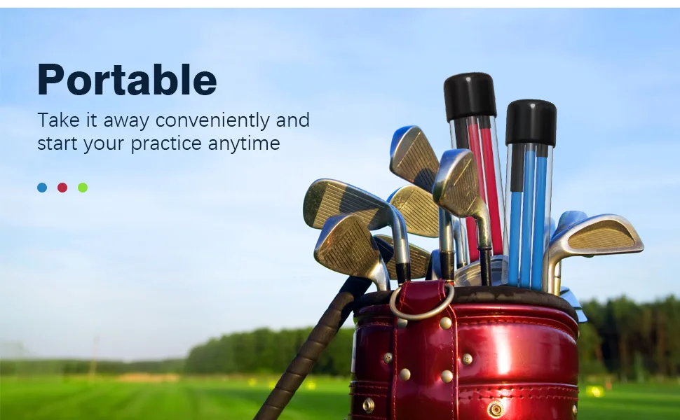Rhino Valley Golf Alignment Sticks - 2 Pack Collapsible Golf Practice Rods for Aiming, Putting, Full Swing Trainer, Posture Corrector with Clear Tube Case, Portable Golf Training Equipment Green - product information 16