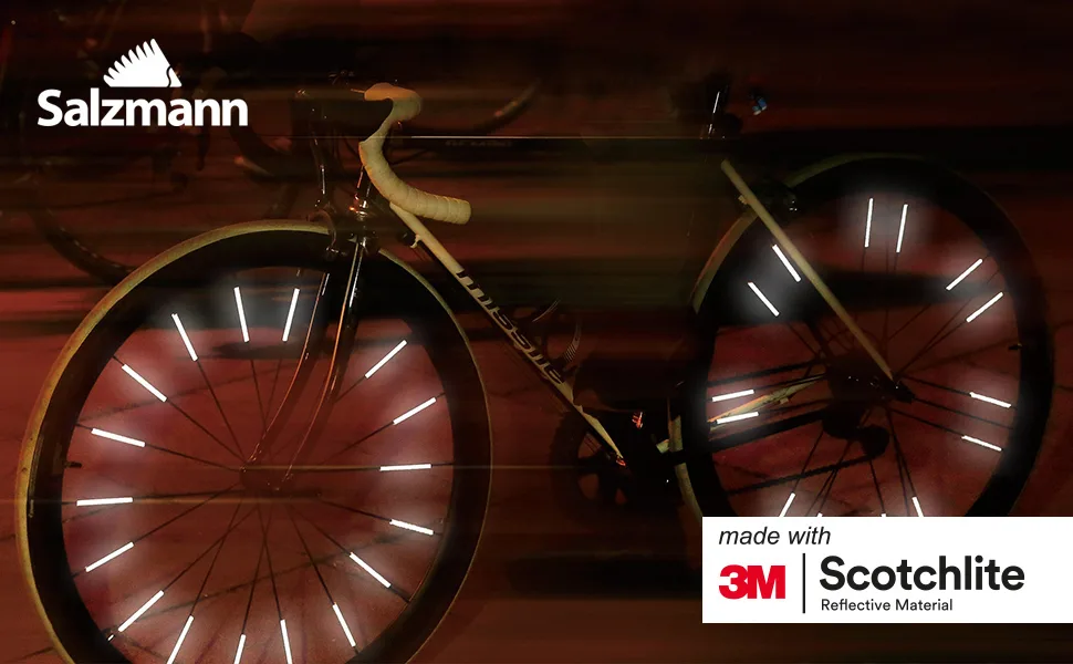Salzmann 3M Spoke Reflectors for Bicycles | High Visibility| Made with 3M Scotchlite | 36 Pieces - sgsag