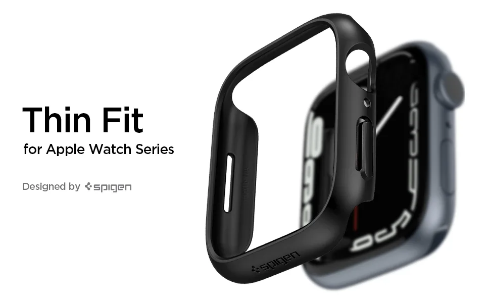 Spigen Thin Fit Designed for Apple Watch Series 8/7 (45mm) Case - Black - product information 1