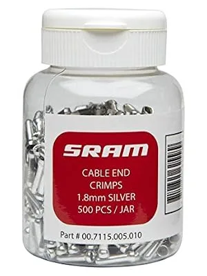 SRAM Cable End Crimps 1.8mm, 500-Count Jar - product information 2