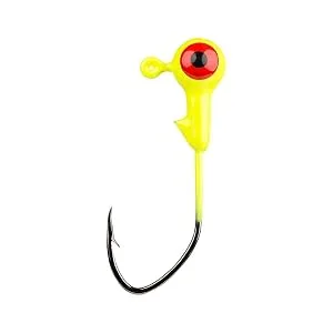 Strike King Mr. Crappie Jig Heads - 25 Pack 1/16oz Chartreuse - Slab Slasher