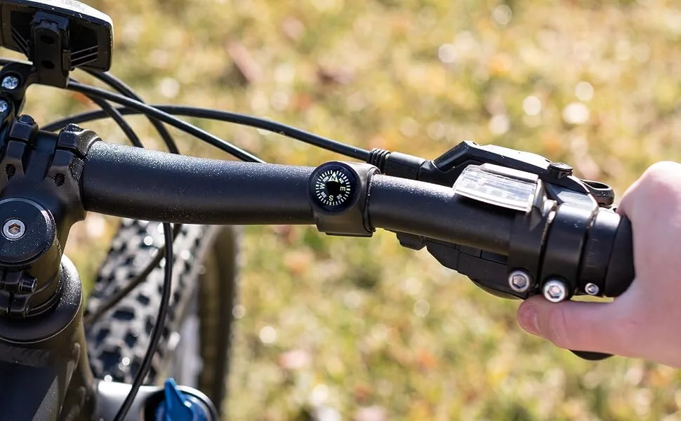 Sun Company Clip-On Compass for Bikes | Handlebar Compass for Bicycle, Motorcycle, ATV, or Snowmobile - Clip on compass