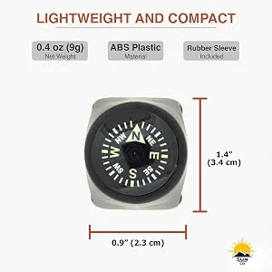 Sun Company Clip-On Compass for Bikes | Handlebar Compass for Bicycle, Motorcycle, ATV, or Snowmobile - Compass