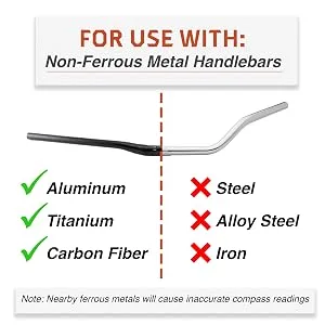 Sun Company Clip-On Compass for Bikes | Handlebar Compass for Bicycle, Motorcycle, ATV, or Snowmobile - Handlebar