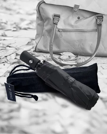 SY COMPACT Travel Umbrella Windproof Automatic Umbrellas-Factory Outlet umbrella black - easy to carry