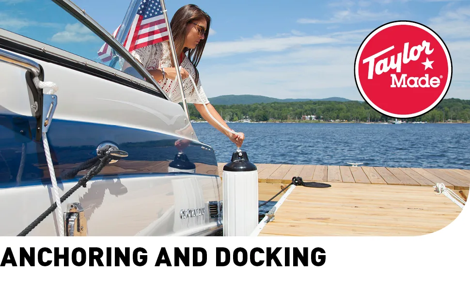 Taylor Made Products 1015 Tidy-Ups Boat Fender Adjuster (Standard Rails, White) - image