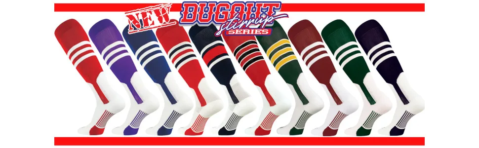 TCK Baseball Stirrup Socks with Stripes Royal/White Large - banner
