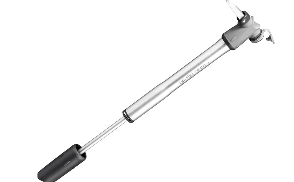 Topeak Pocket Rocket Master Blaster Bike Pump, Silver/Black, L x W x H 22.2 x 4.2 x 2.5 cm / 8.7 x 1.7 x 1.0 - product information 3
