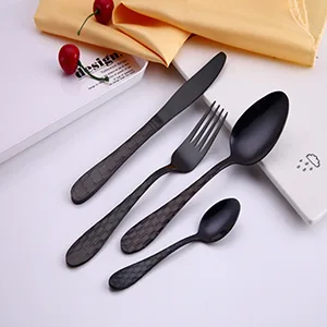 Portable Flatware Set ,Reusable Utensils with Case 3 Piece Stainless Steel (Knife, Fork, Spoon)Reusable Utensils,Travel Silverware Set,Camping utensils,Camping kit for Lunch Box (1010 Black) - product information 5