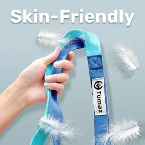 Tumaz Stretching Strap - 10 Loops & Non-Elastic Yoga Strap - The Perfect Home Workout Stretch Strap for Physical Therapy, Yoga, Pilates, Flexibility - Extra Thick, Durable, Soft Multi-Loop 02. Blue Match - yoga strap for stretching stretch out loop straps stretching strap yoga bands stretching