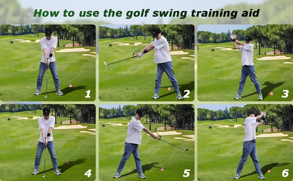 VAAGHANM Golf Swing Trainer Aid Golf Training Aids to Keep Head Still Golf Training Equipment Black - golf training tool