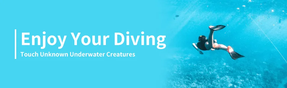 Diving Pointer, Stainless Steel Lobster Tickle Pointer Underwater Shaker Noise Maker Diving Diving Stick Rod with Lanyard (Orange) - Diving Pointer