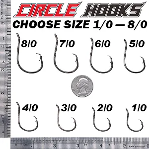 Circle-Hooks-Fishing-Equipment-Octopus-Hooks-Saltwater-50 Pack 1/0 9/0 7/0 50-Pack - circle hooks for catfish