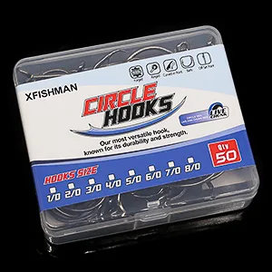 Circle-Hooks-Fishing-Equipment-Octopus-Hooks-Saltwater-50 Pack 1/0 9/0 7/0 50-Pack - saltwater hooks