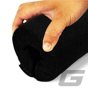 Yes4All squat bar pad velcro A. Black 0.6 Pound - Barbell Foam Pad