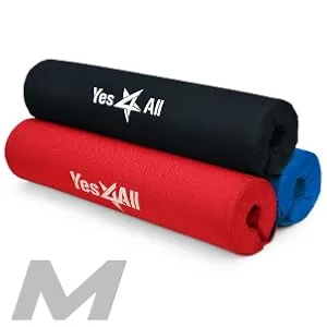 Yes4All squat bar pad velcro A. Black 0.6 Pound - Barbell Foam Pad