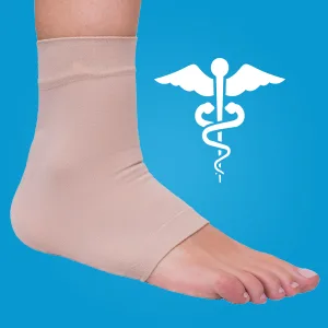ZenToes Achilles Tendon Heel Protector Compression Padded Sleeve Socks for Bursitis, Tendonitis, Tenderness - 1 Pair - latex free gel softens heel protects from rubbing