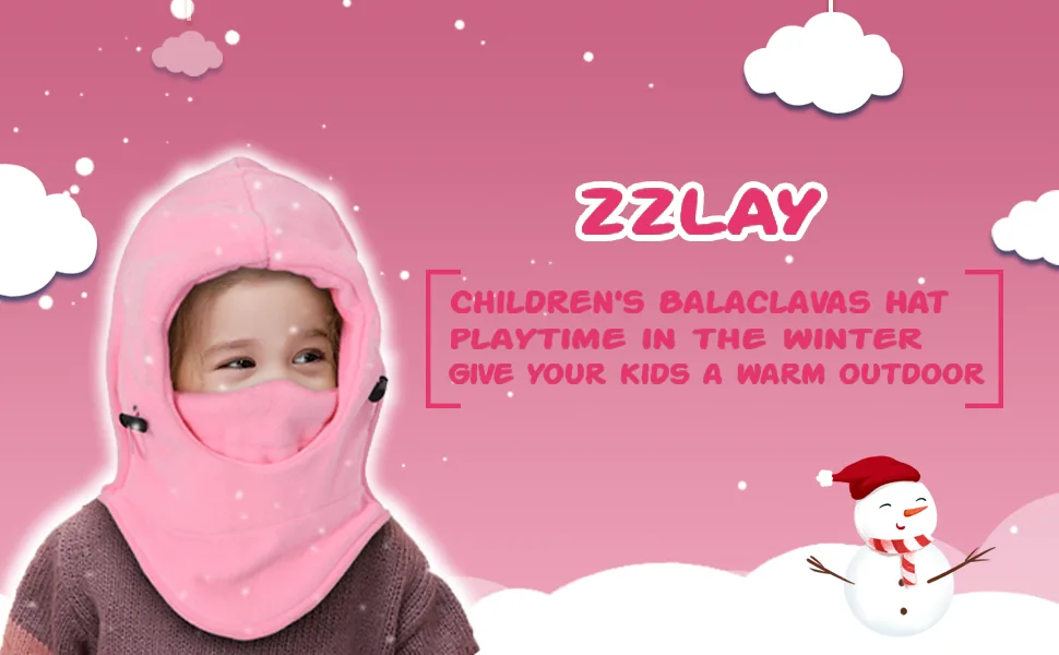 ZZLAY Children's Balaclavas Hat Thick Thermal Windproof Ski Cycling Face Mask Caps Hood Cover Adjustable Cap Purple - 2,PNG