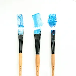 Princeton Catalyst Polytip, Brushes for Acrylic & Oil, Series 6400 Long Handle, Filbert, Size 4 Size 4 Filbert Filbert - Brush Heads