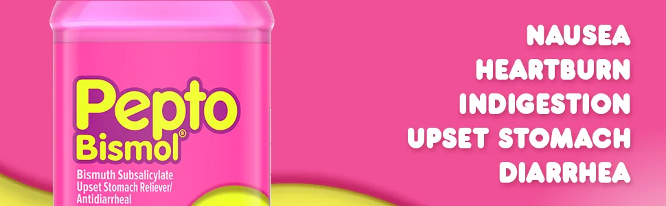 Pepto-Bismol Original Liquid 5 Symptom Relief including Upset Stomach & Diarrhea 4 Oz (Pack of 3) - Nausea, heartburn, indigestion, upset stomach, diarrhea