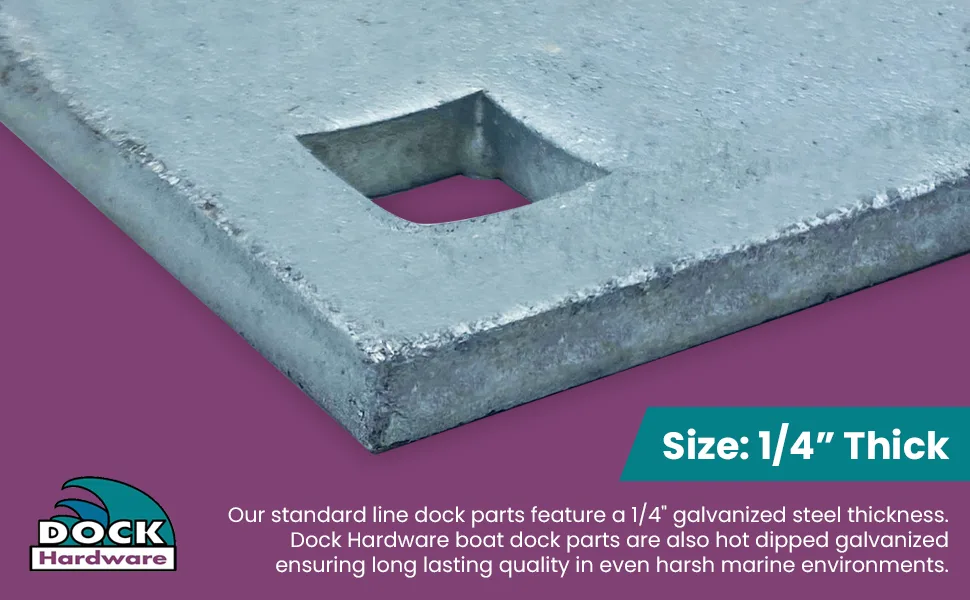 Dock Hardware 3/4" x 3" Connector Pin with Hitch Clip DH-PIN3 - 1/4" Thick Product Comparison