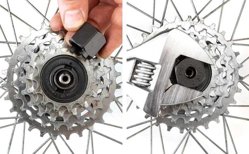 Park Tool FR-2 Freewheel Remover SunTour 2 Notch - Park Tool FR-2 being used on a bicycle freewheel