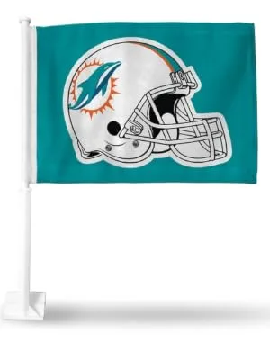 Rico Industries NBA Fan Shop Car Flag including Pole Milwaukee Bucks 16 x 19.5-" Team Color - dolphins