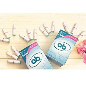 o.b. Original Non-Applicator Tampons, Regular, Super, & Super Plus Absorbancies, 40 Count (Pack of 1) - product information 2
