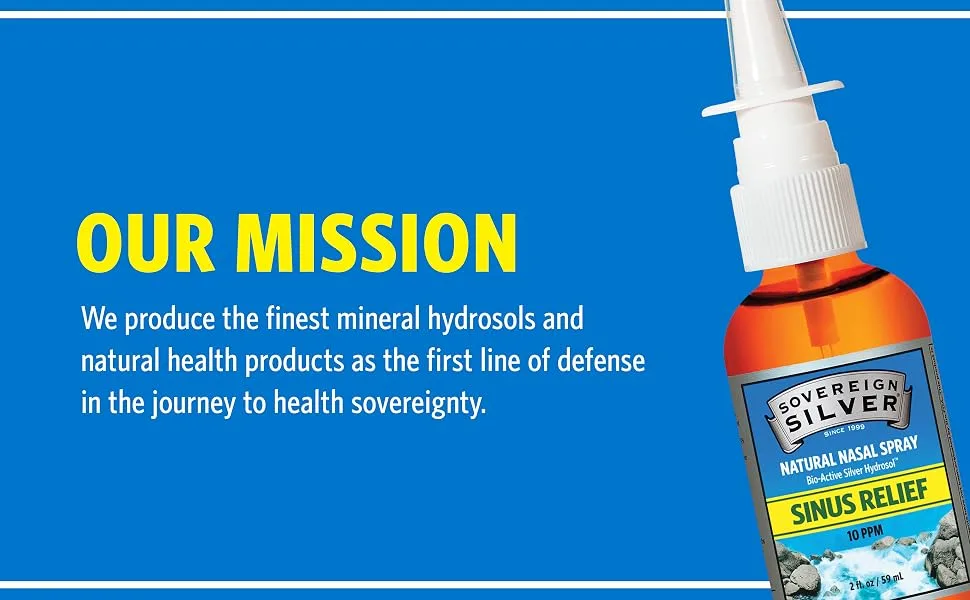 Sovereign Silver Bio-Active Silver Hydrosol for Immune Support - 10 ppm, 1 oz - Nasal Spray - nasal spray