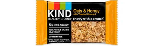 KIND Healthy Grains Bars, Oats & Honey with Toasted Coconut, Non GMO, Gluten Free, 1.2 oz, 5 Count - product information 1