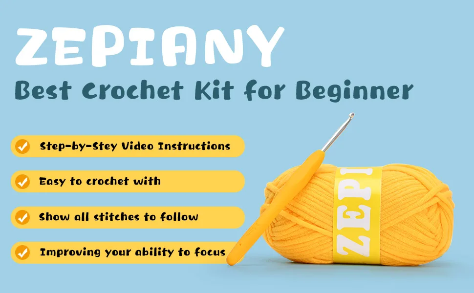 Crochet Kits for Beginners - All-in-One Stuffed Animal Knitting Sets - Step-by-Step Video Tutorials DIY, Rabbit&Carrot Crochet Kits - product information 3