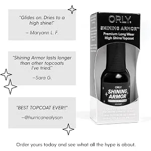 Orly Shining Armor | Longwear Fast Dry Top Coat | 0.6fl oz - orly