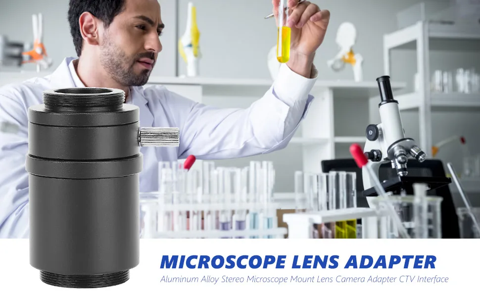 Oumefar Microscope Lens Adapter Lens Adapter Aluminum Alloy Camera Adapter with c Interface for Stereoscopic Microscope (Industrial Camera Interface 25mm Camera Interface) - product information 1