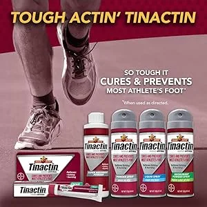 Tinactin Athlete Foot Powder Spray, 4.6 oz - athletes foot strength antifungul creame spray tineacide medicine skin