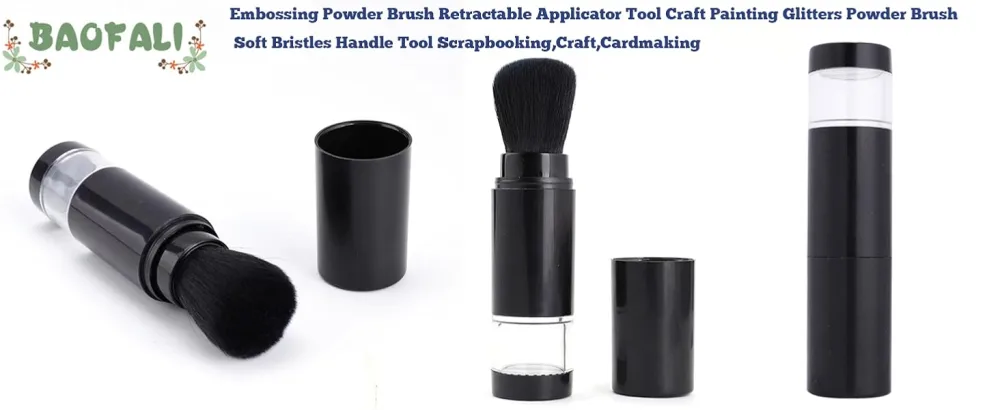 BAOFALI 2Pcs Embossing Powder Tool Brush with Cap Hand Tool Paint Applicatorapplicator for Paint Brush Decoration Glitter Powder Powderor,DIY Scrapbooking Paper Cards Making - Craft Painting Glitters Powder Brush Soft Bristles Handle Tool Scrapbooking,Craft,Cardmaking