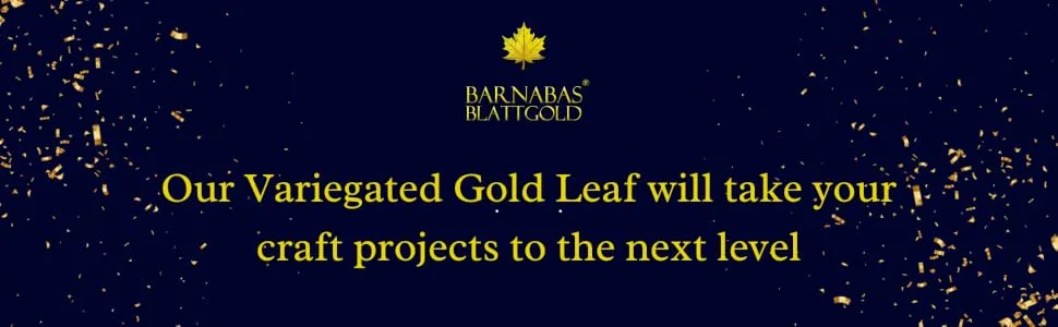 BARNABAS BLATTGOLD Variegated Gold Leaf Sheets Color - Blue - 25 Sheets - 5.5 inches Booklet Loose, 5.5", 25 sheets Variegated - Blue - variegated gold leaf, variegated gold leaf sheets,colorful leafing sheets