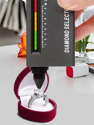 Dupeakya Professional Diamond Tester, Gem Tester Pen Portable Electronic Diamond Tester Tool for Jewelry Jade Ruby Stone Black - Test result analysis