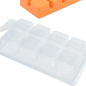 EUPNHY Wax Melt Containers-8 Cavity Clear Empty Plastic Wax Melt Molds-25 Packs Cubes Clamshells for Tarts Wax Melts. - moldes para velas de cera clamshell portfolio tart candle molds tart packaging tart container